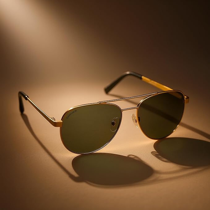 Classic Gold Frame Aviator Sunglasses for Men