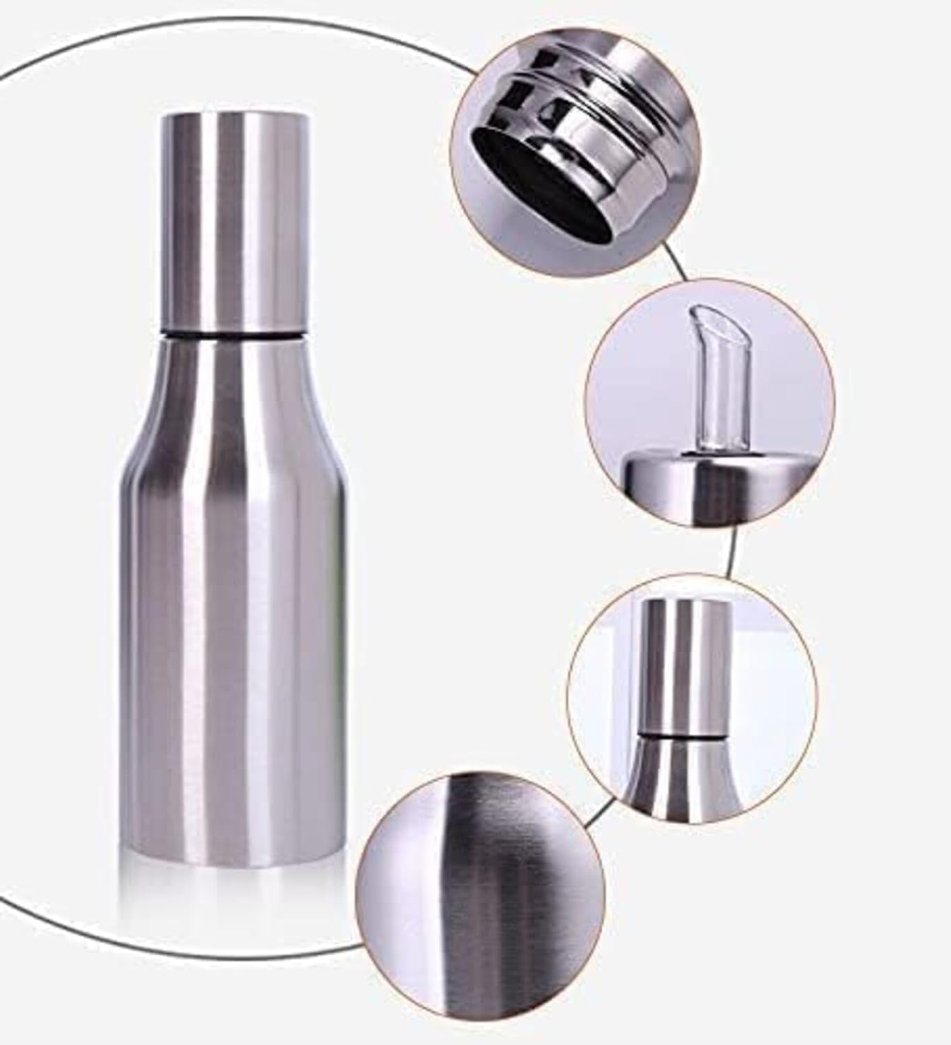 Stainless Steel Oil Dispenser Bottle with Spout