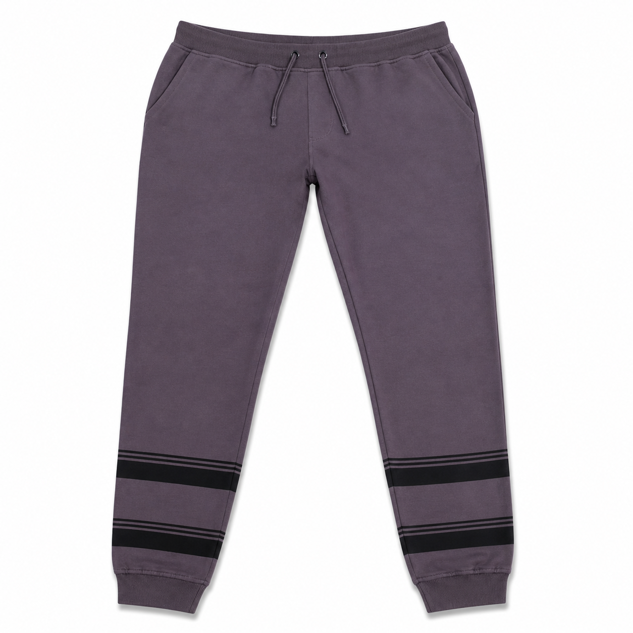 Grey Cotton Slim Fit Casual Jogger Pants
