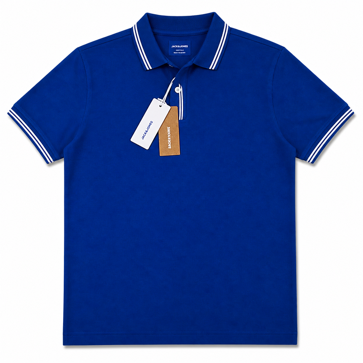 Blue Classic Cotton Polo T-Shirt