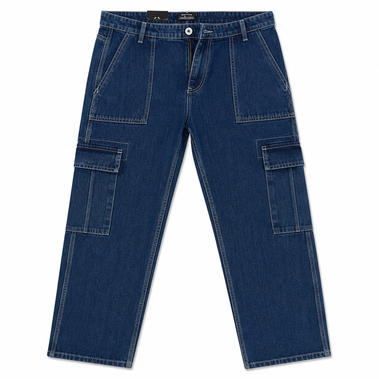Men’s Blue Cargo Style Denim Jeans