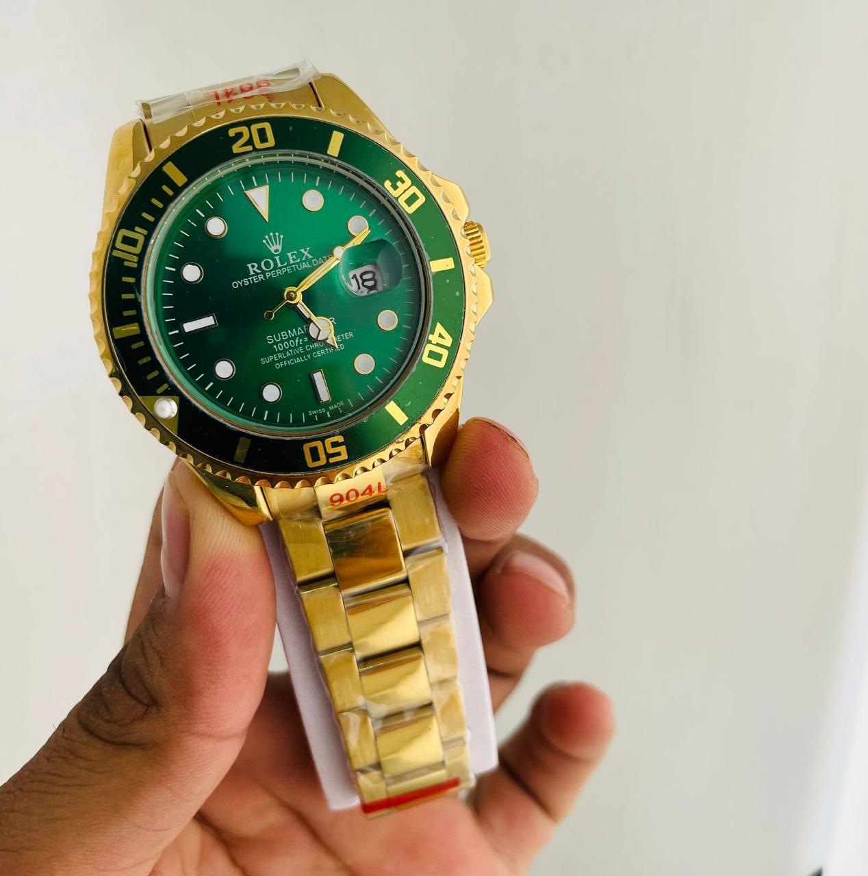 Premium Gold Green Dial Luxury Watch