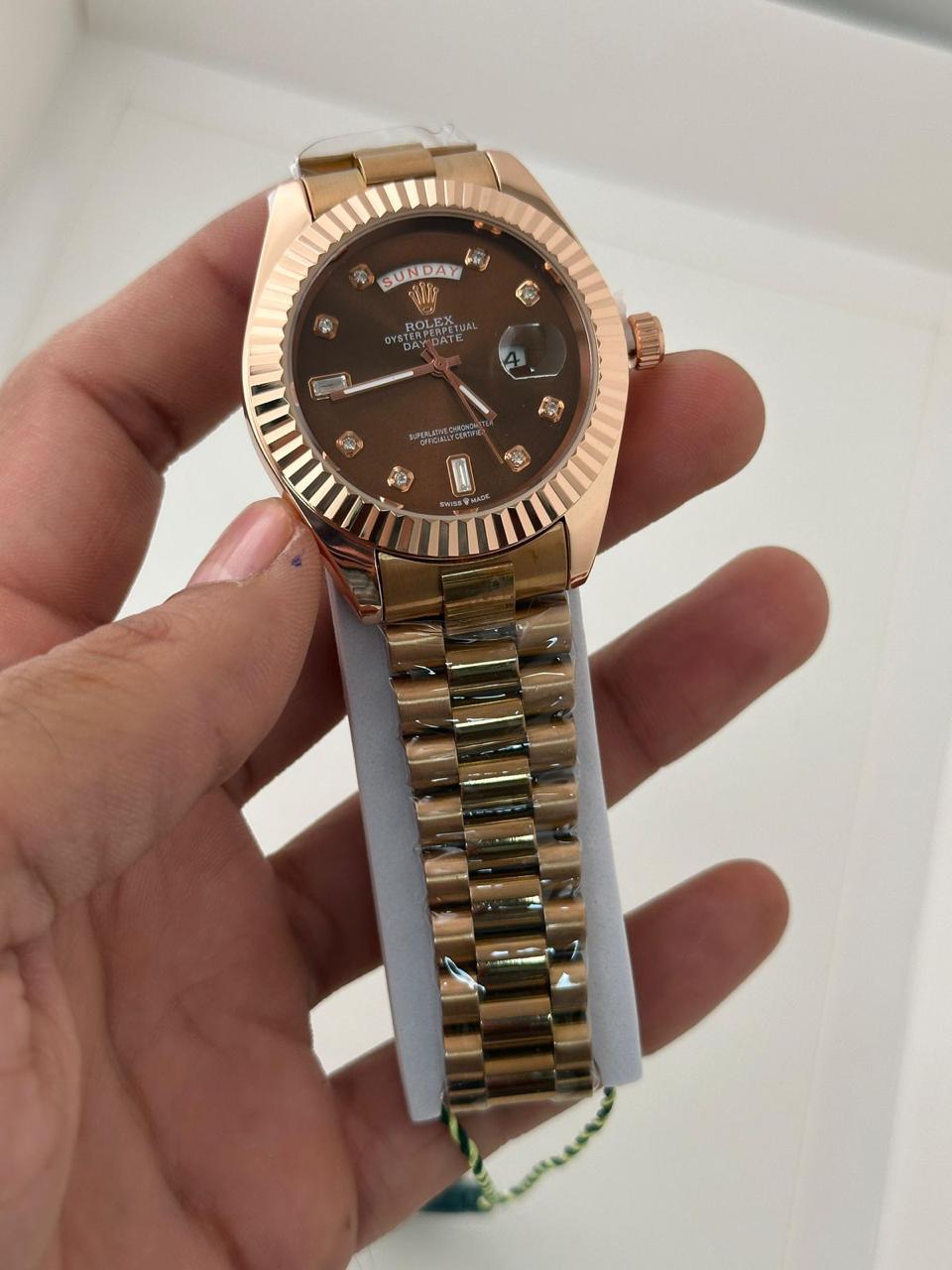 Gold Black Dial Premium Day Date Watch