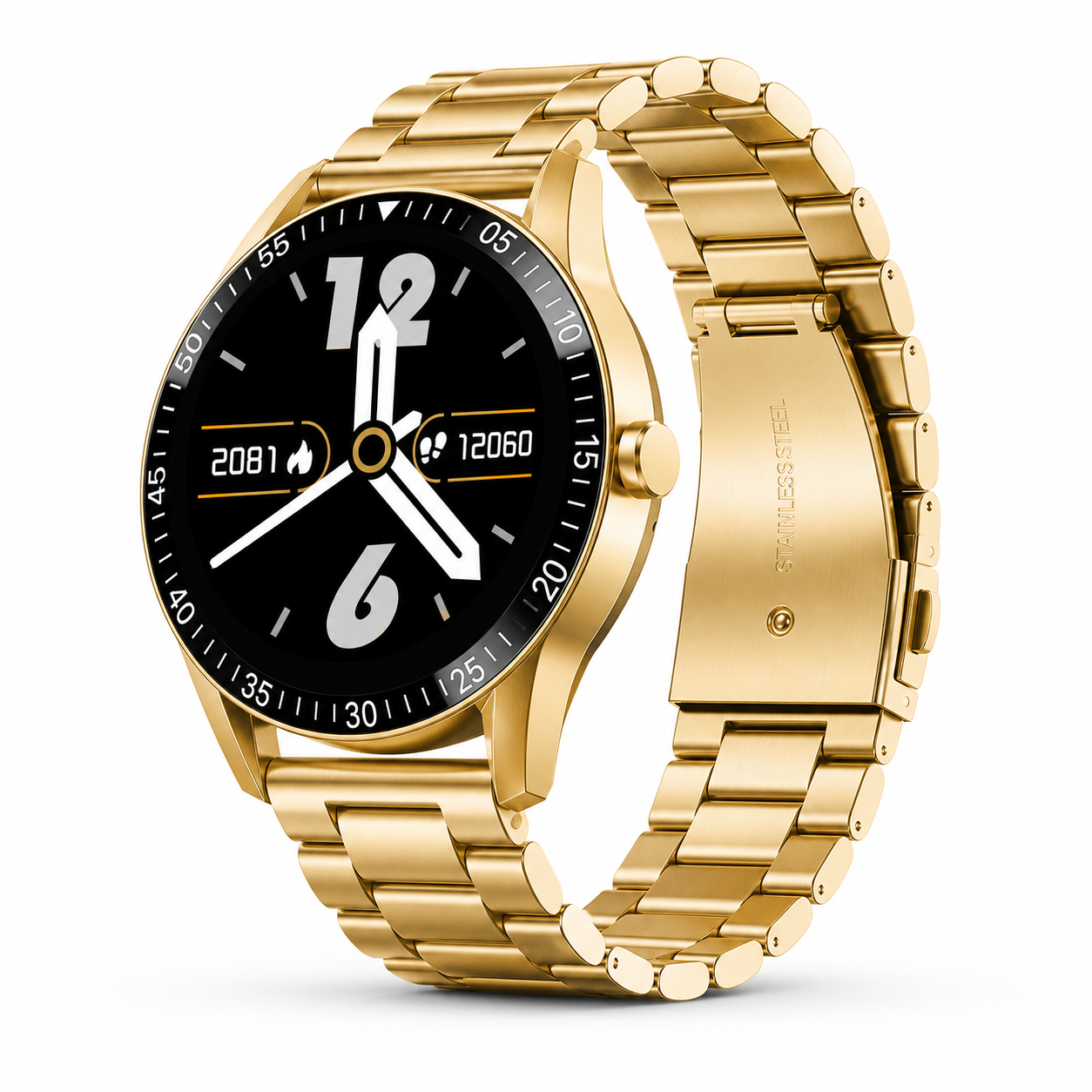 Luxury Gold Stainless Steel Analog Wrist Watch