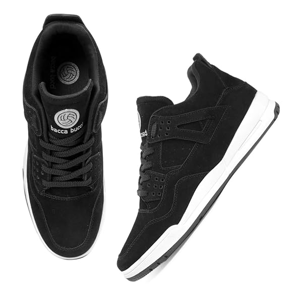 Men’s Casual Black Sneakers Comfortable Daily Wear
