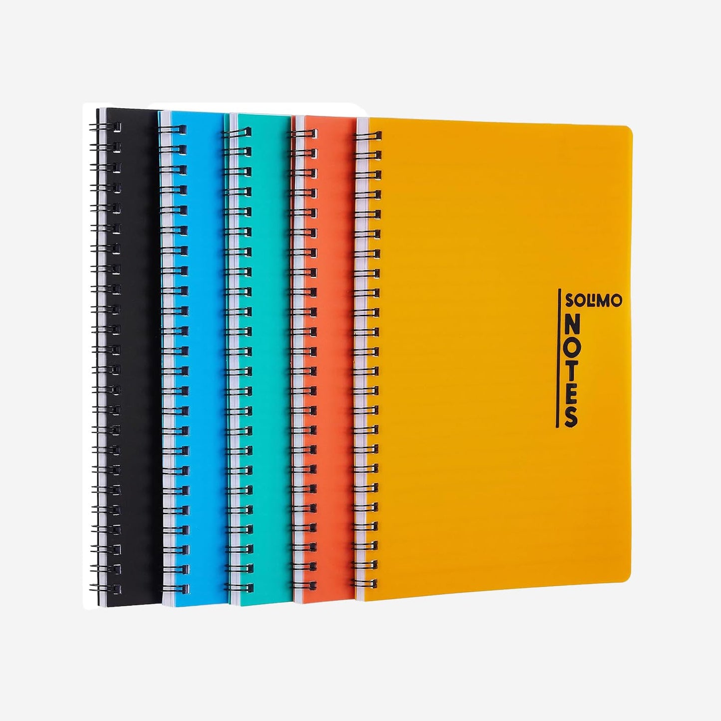 Colorful Spiral Bound A4 Ruled Notebook Pack