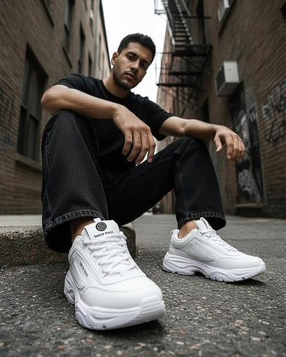 Premium White Chunky Casual Sneakers Shoes