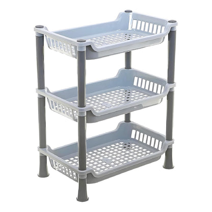 3-Tier Multipurpose Plastic Storage Rack Organizer
