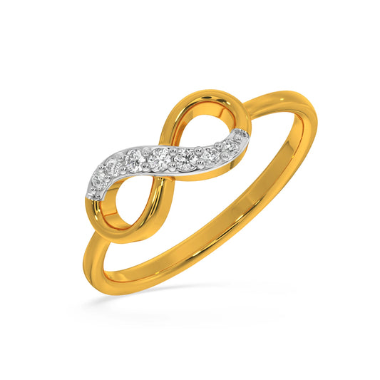 Gold Plated Infinity Diamond Elegant Ring