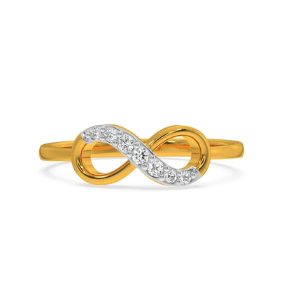 Gold Plated Infinity Diamond Elegant Ring