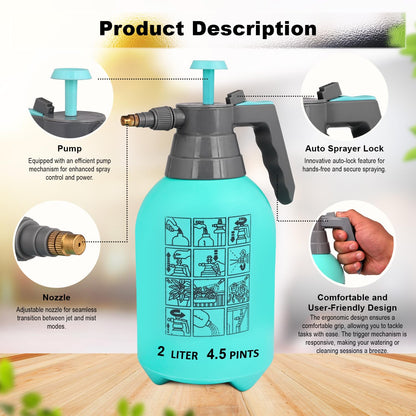 2 Liter Garden Pressure Spray Bottle Pump