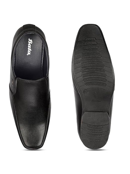 Classic Black Formal Slip-On Leather Shoes