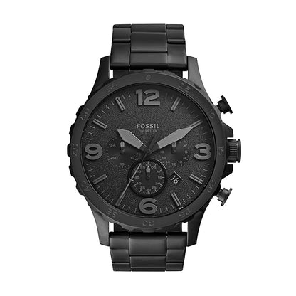 Men’s Black Chronograph Stainless Steel Wrist Watch