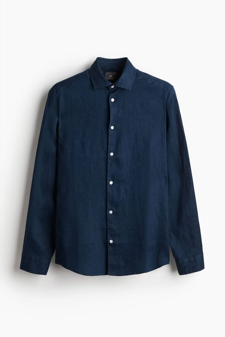 Men’s Classic Navy Blue Formal Shirt