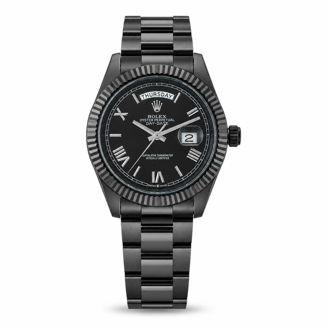 Matte Black Luxury Stainless Steel Watch