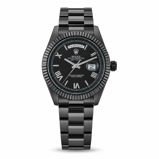 Matte Black Luxury Stainless Steel Watch