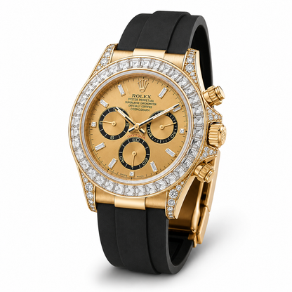Diamond Style Gold Chronograph Luxury Watch