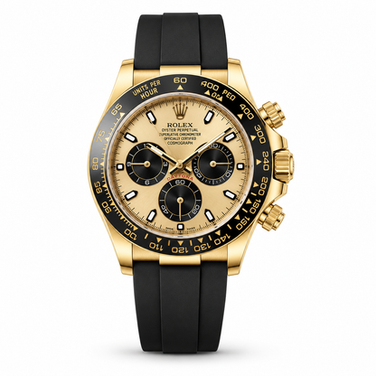 Gold Black Chronograph Sports Luxury Watch