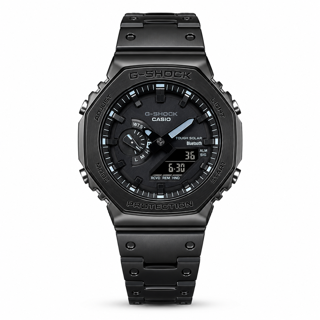 Matte Black Stainless Steel Smart Sports Watch