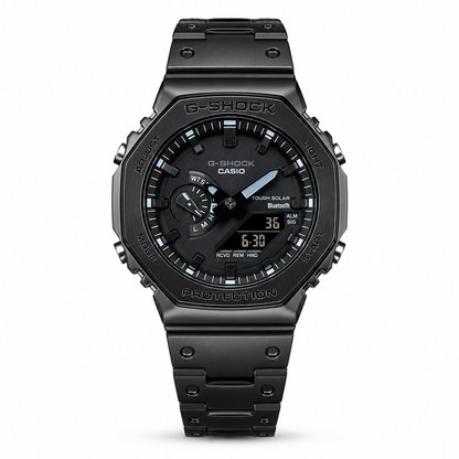 Matte Black Stainless Steel Smart Sports Watch