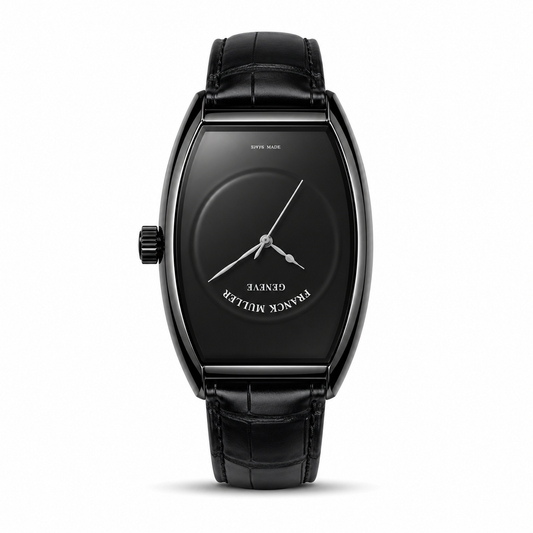 All Black Minimalist Leather Luxury Watch