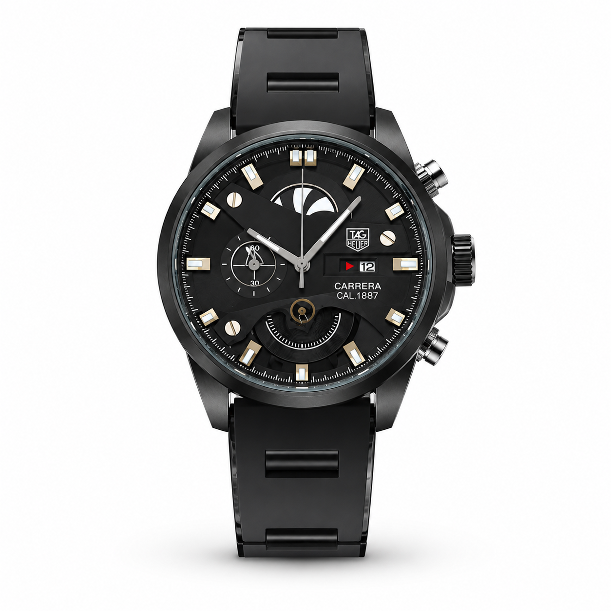 Matte Black Premium Chronograph Sports Watch