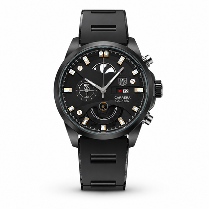 Matte Black Premium Chronograph Sports Watch