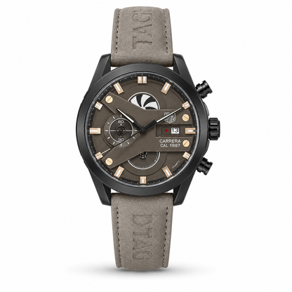 Matte Black Designer Chronograph Watch