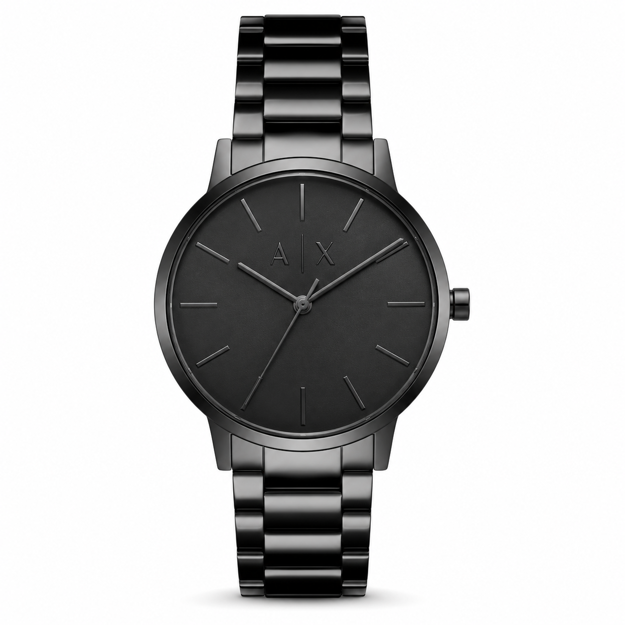 Matte Black Minimalist Steel Watch