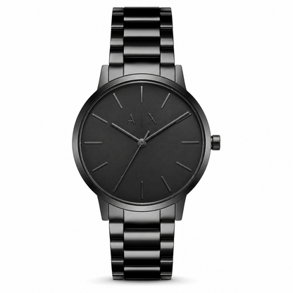 Matte Black Minimalist Steel Watch