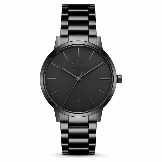 Matte Black Minimalist Steel Watch