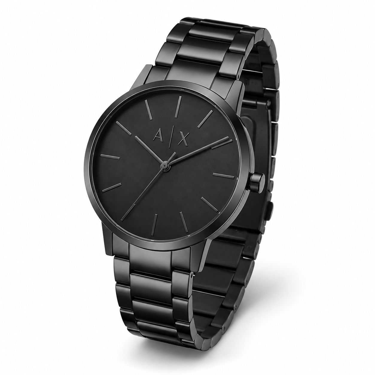 Matte Black Minimalist Steel Watch