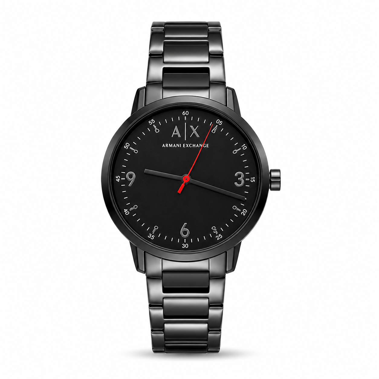 Black Steel Minimalist Analog Watch