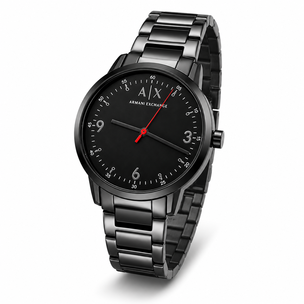 Black Steel Minimalist Analog Watch