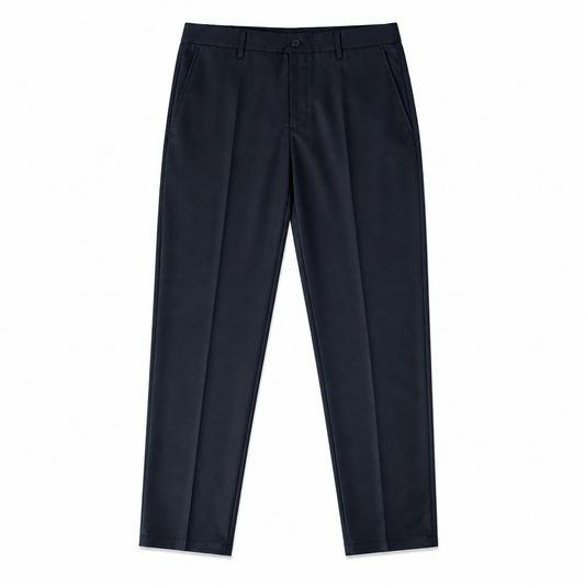 Elegant Navy Blue Slim Fit Formal Trousers