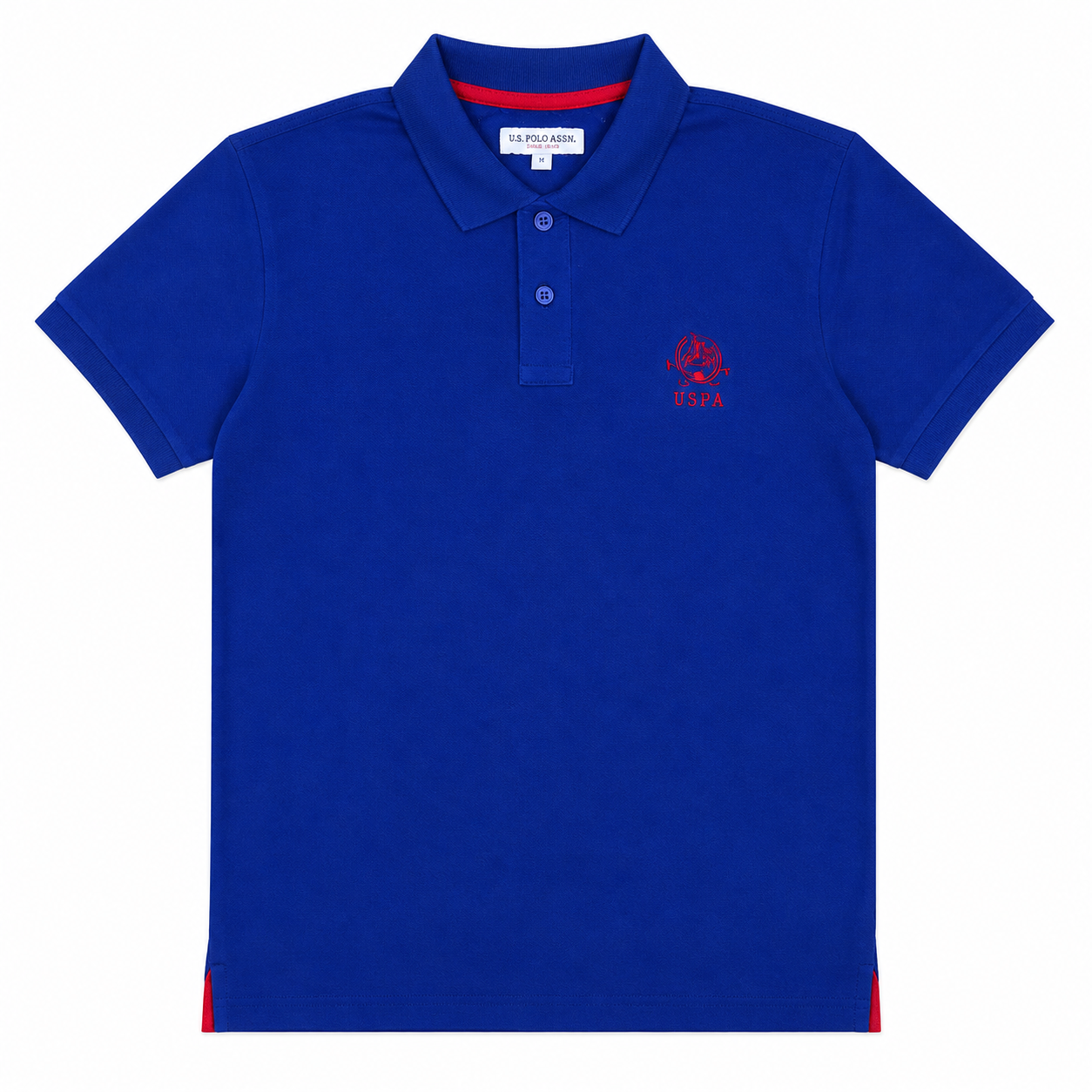 Royal Blue Cotton Slim Fit Polo T-Shirt