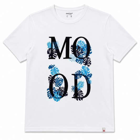 White Tropical Print Casual Graphic T-Shirt