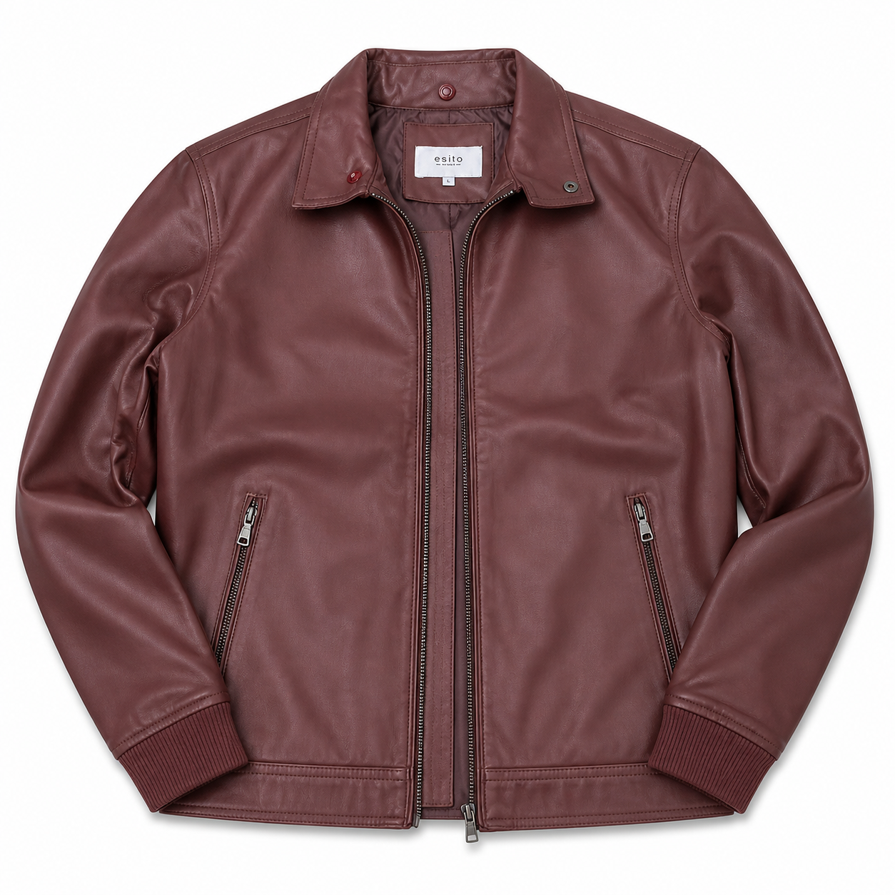Men’s Brown Premium Leather Zip Jacket