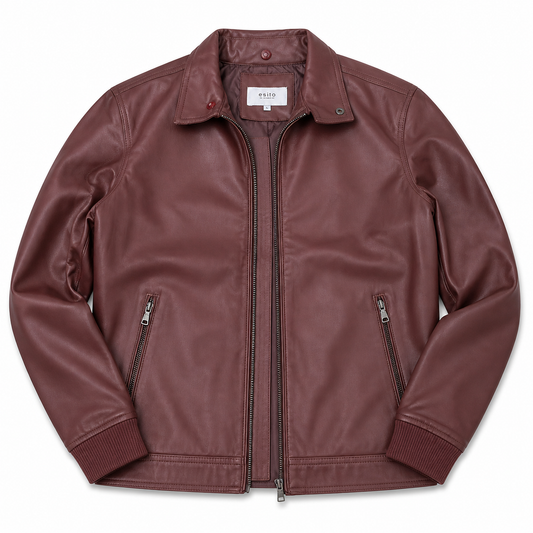 Men’s Brown Premium Leather Zip Jacket