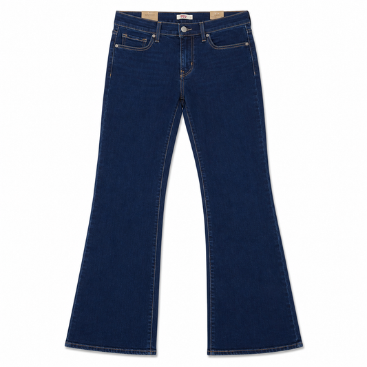 Women’s Dark Blue High Waist Flared Jeans