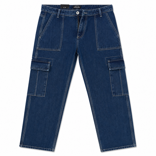 Men’s Blue Cargo Style Denim Jeans