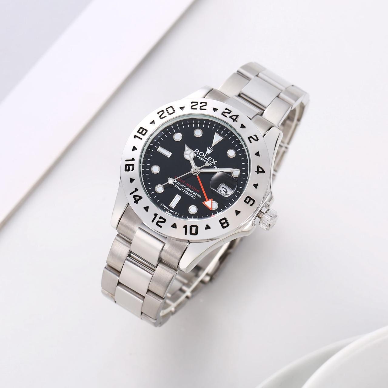Luxury Silver Stainless Steel Analog Watch
