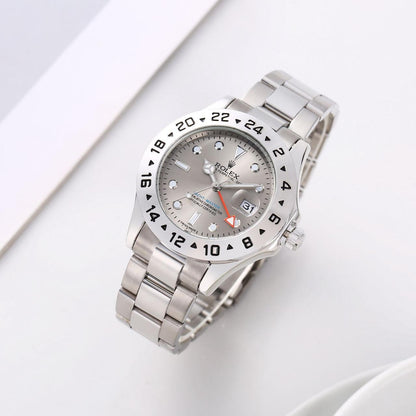Luxury Silver Stainless Steel Analog Watch