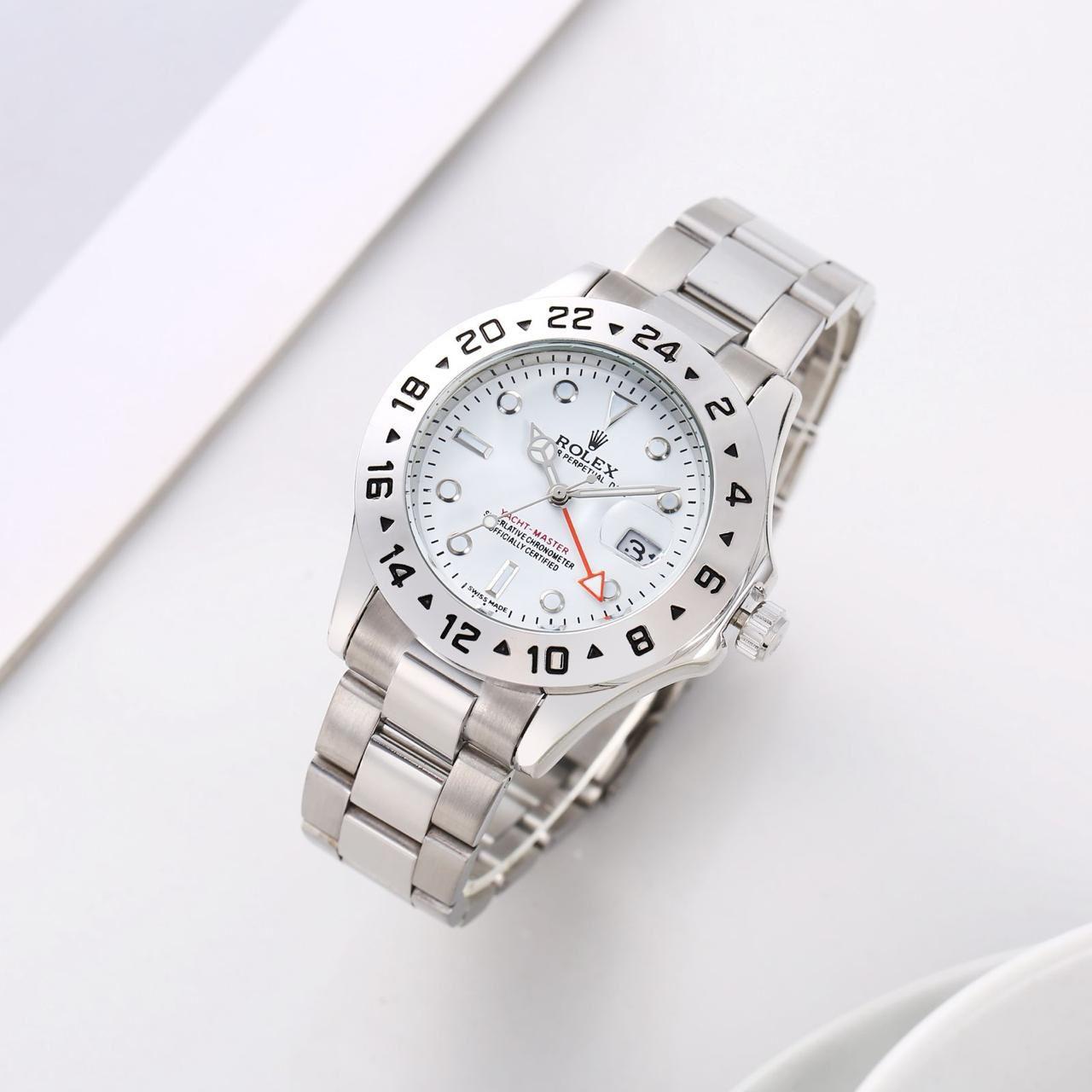 Luxury Silver Stainless Steel Analog Watch