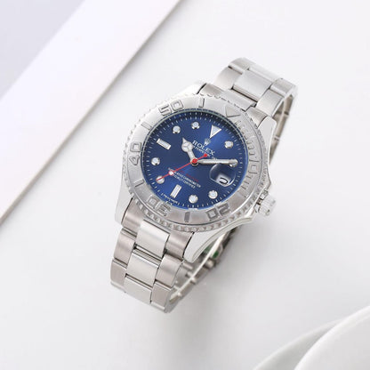 Premium Blue Dial Stainless Steel Watch