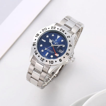 Luxury Silver Stainless Steel Analog Watch
