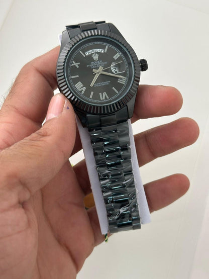 Matte Black Luxury Stainless Steel Watch