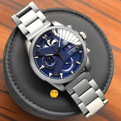 Royal Blue Stainless Steel Luxury Watch