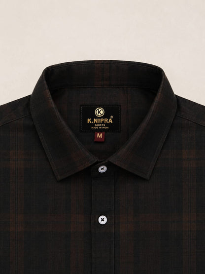 dark brown & black shirt for men