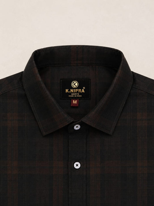dark brown & black shirt for men